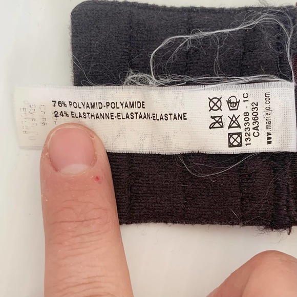 Marie Jo L'Adventure Maroon Multi-Color Striped Adjustable Bra Women's Size 34E - Picture 8 of 9